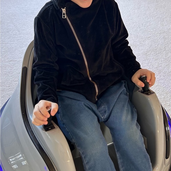 Nununu velvet asymmetrical zip jacket 3/4 - Picture 5 of 6